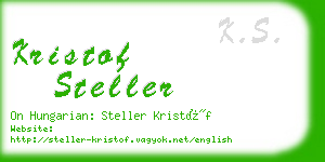 kristof steller business card